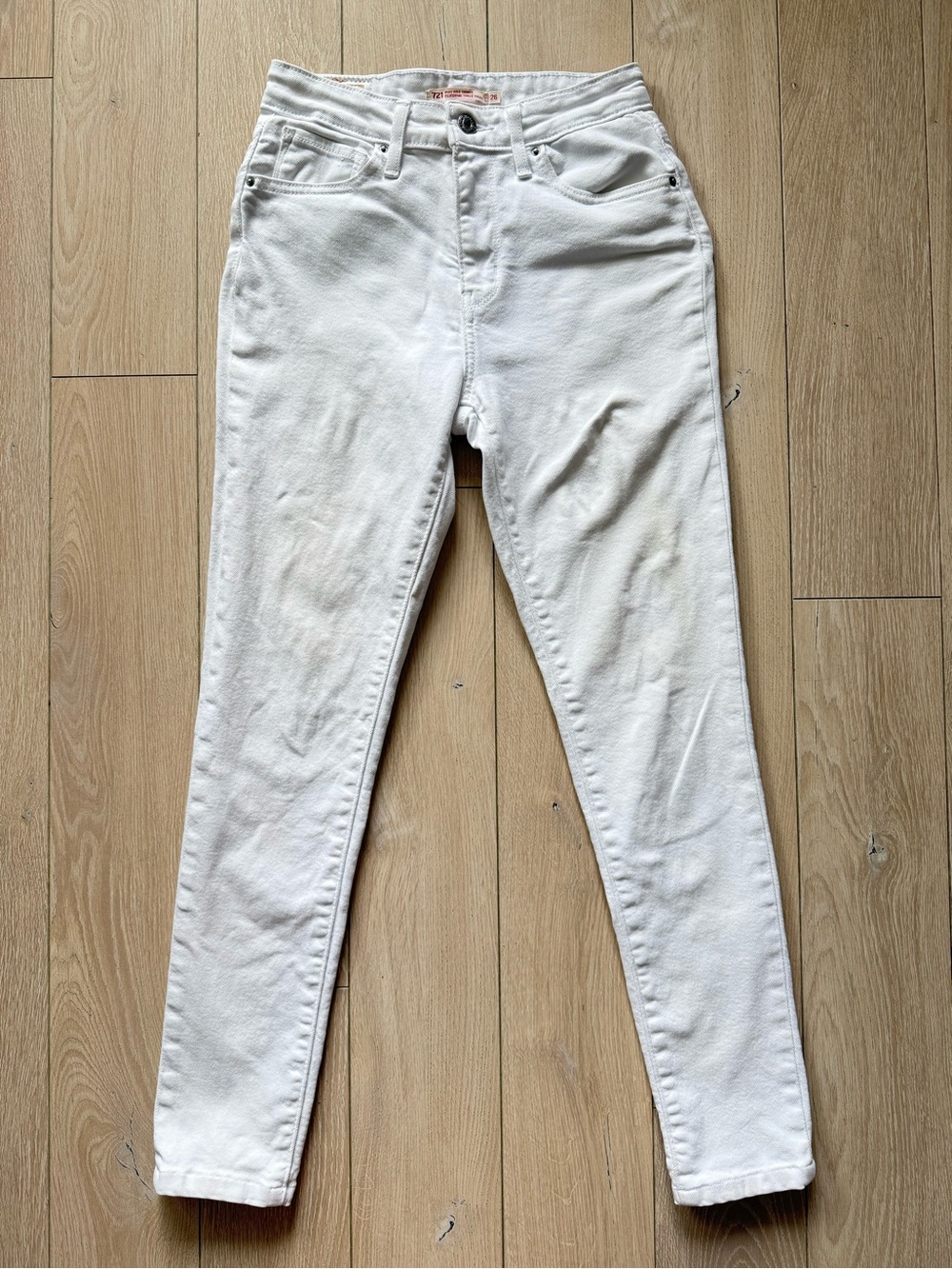 Levi’s Premium 721 High Rise Skinny Jeans in Crisp White Women’s Size 26